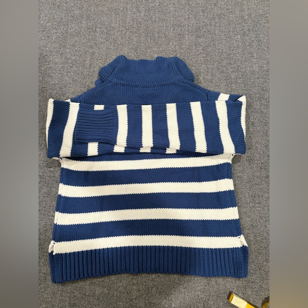 Olive & Bette’s Road G - Hayley Stripe Pullover | Blue/Cream | size M - Picture 9 of 9